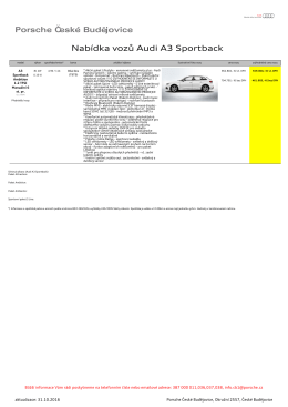 Exportovat vybrané vozy do PDF - Porsche České Budějovice