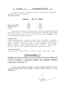 Svoz nebezpečn&eacute;ho a velkoobjemov&eacute;ho odpadu