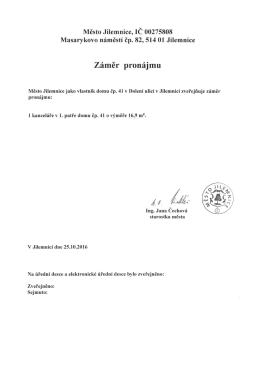 Zamer pronajmu