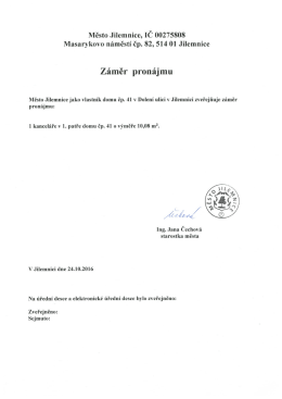 Zamer pronajmu