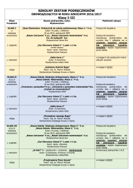 Podręczniki 2016/17