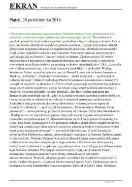 Piątek, 28 października 2016