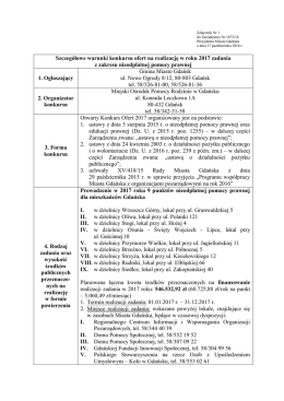 Szczeg&oacute;łowe warunki konkursu 277.88 KB