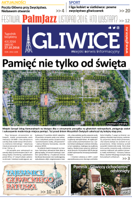 Miejski Serwis Informacyjny &ndash; Gliwice nr 43/2016