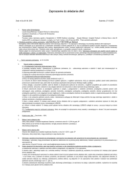 Zaproszenie do składania ofert