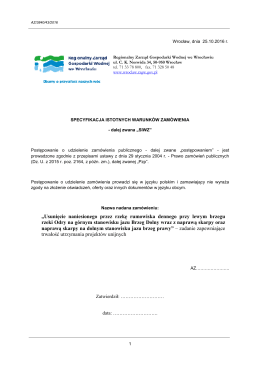 &bdquo;Usunięcie naniesionego przez rzekę rumowiska dennego przy