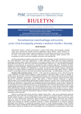 Konsekwencje ewentualnego odrzucenia przez Unię