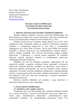 Emanuel Kulczycki – Recenzja – Anna Brożek