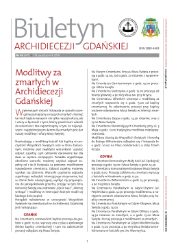 Modlitwy za zmarłych w Archidiecezji Gdańskiej