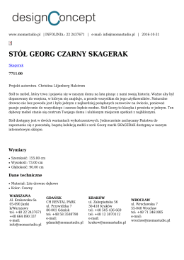 ST&Oacute;Ł GEORG CZARNY SKAGERAK