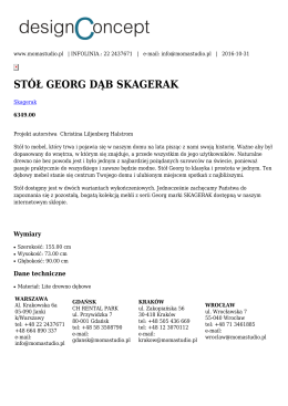 ST&Oacute;Ł GEORG DĄB SKAGERAK