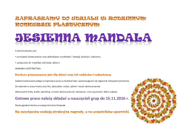 Gotowe prace należy składać u nauczycieli grup do 15.11.2016 r.