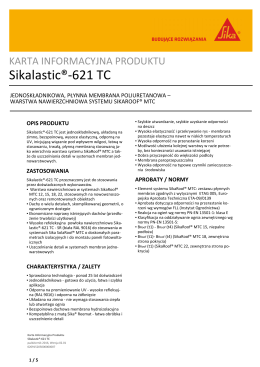 Sikalastic®-621 TC - Sika Poland Sp. z oo