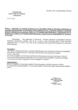 Page 1 Rzeszów, dnia 24 października 2016 roku DYREKTOR