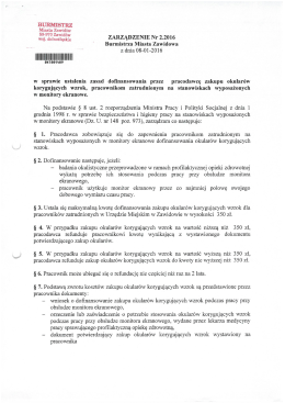 Zarządzenie nr 2.2016 z dnia 08.01.2016 r. w sprawie