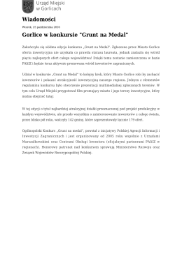 Gorlice w konkursie "Grunt na Medal"