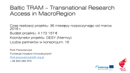 Baltic TRAM – Transnational Research Access in MacroRegion