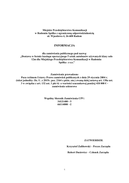 informacja - MPK Radom