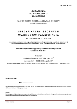 specyfikacjaistotnych warunk &oacute; wzam &oacute; wienia