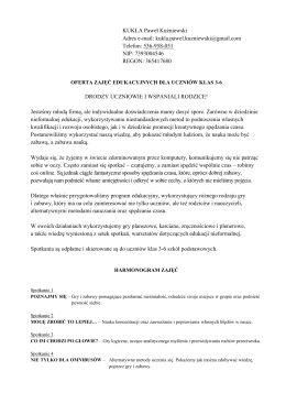 więcej informacji dla rodziców zainteresowanych