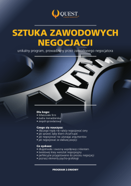 SZTUKA ZAWODOWYCH NEGOCJACJI