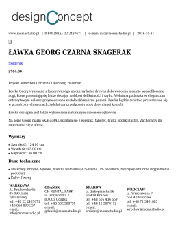 ŁAWKA GEORG CZARNA SKAGERAK