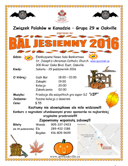 Związek Polak&oacute;w w Kanadzie &ndash; Grupa 29 w Oakville