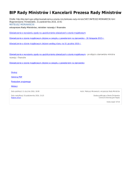 Generuj PDF - BIP Rady Ministr&oacute;w i Kancelarii Prezesa Rady