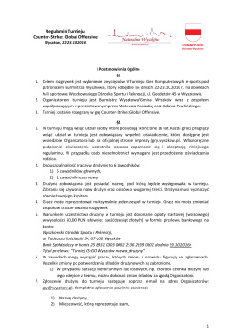 Regulamin turnieju
