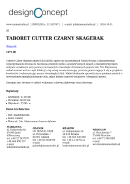 TABORET CUTTER CZARNY SKAGERAK