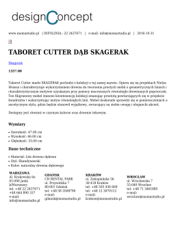 TABORET CUTTER DĄB SKAGERAK