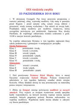 Ogłoszenia Parafialne - Makowarsko