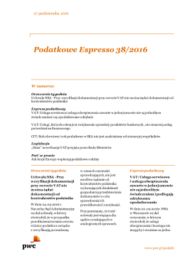 Podatkowe Espresso 38/2016