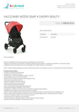 valco baby wózek snap 4 cherry beauty