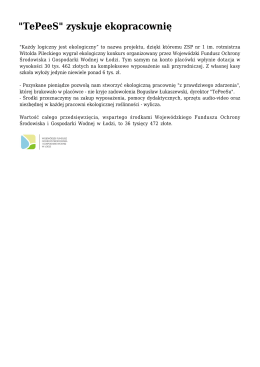 "TePeeS" zyskuje ekopracownię
