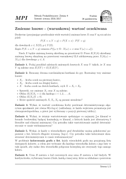 Zmienne losowe - (warunkowa) wartosć oczekiwana
