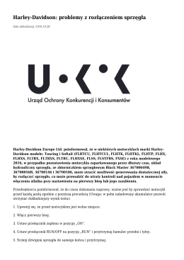Harley-Davidson: problemy z rozłączeniem sprzęgła