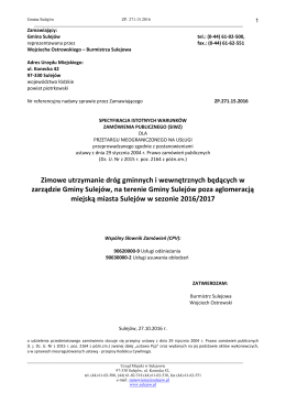 Zimowe utrzymanie dróg gminnych i wewnętrznych