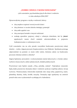 &bdquo;DOBRE CHWILE Z MOIM DZIECKIEM&rdquo;