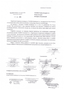 Page 1 Jaworzno 17.10.2016r. TAURON Polska Energia S.A.