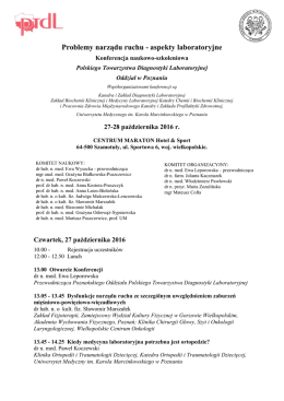 program w pdf - o konferencji