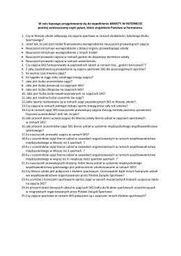 zapoznać się z pytaniami