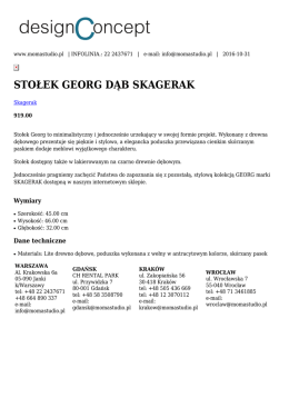 STOŁEK GEORG DĄB SKAGERAK