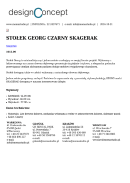 STOŁEK GEORG CZARNY SKAGERAK