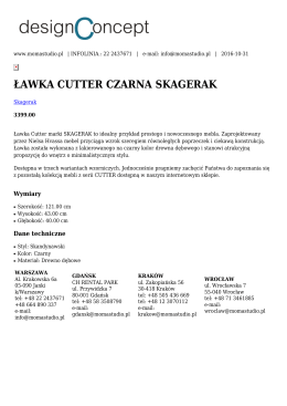 ŁAWKA CUTTER CZARNA SKAGERAK