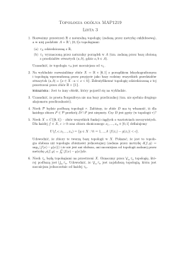 Topologia ogólna MAP1219 Lista 3