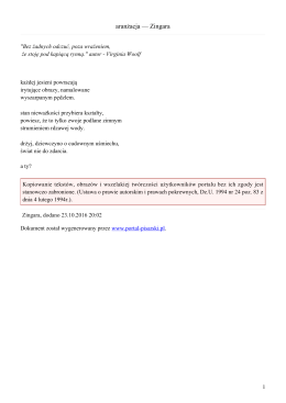 aranżacja &mdash; Zingara