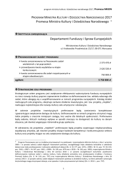 Regulamin - Ministerstwo Kultury i Dziedzictwa Narodowego