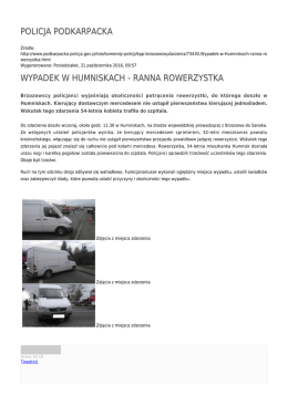 policja podkarpacka wypadek w humniskach