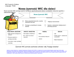 Nowa żywność WIC dla dzieci